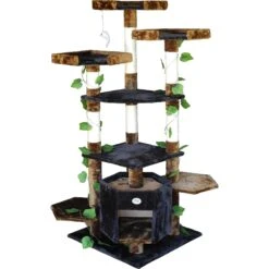 Go Pet Club 67-in Forest With Leaves Cat Tree, Blue/ Brown 7 Go Pet Club 67-in Forest With Leaves Cat Tree, Blue/ Brown -Trixie || Catit || Nature's Miracle Shop 217121 pt2. AC SS1800 V1579195990