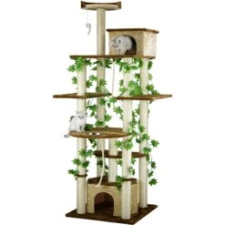 Go Pet Club 85-in Forest With Leaves Cat Tree, Beige/ Brown -Trixie || Catit || Nature's Miracle Shop 217158 PT2. AC SS1800 V1702056827