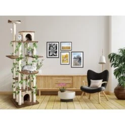 Go Pet Club 85-in Forest With Leaves Cat Tree, Beige/ Brown -Trixie || Catit || Nature's Miracle Shop 217158 PT4. AC SS1800 V1702056883