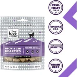 I And Love And You Meow And Zen Hearties Chicken Recipe Cat Treats, 4-oz Bag 12 I And Love And You Meow And Zen Hearties Chicken Recipe Cat Treats, 4-oz Bag -Trixie || Catit || Nature's Miracle Shop 217307 PT1. AC SS1800 V1694286041
