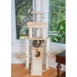 Armarkat 58-in Cat Tower & Ramp Cat Tree, Beige -Trixie || Catit || Nature's Miracle Shop 218997 PT4. AC SS1800 V1603290081