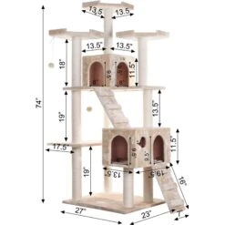 Armarkat 74-in Multi-Level Cat Tree -Trixie || Catit || Nature's Miracle Shop 219001 PT5. AC SS1800 V1678228257