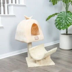 Armarkat 31-in Cat Scratching Post & Condo Cat Tree, Goldenrod -Trixie || Catit || Nature's Miracle Shop 219012 PT2. AC SS1800 V1603326106