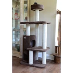 Armarkat 56-in Carpeted Condo Cat Tree, Brown -Trixie || Catit || Nature's Miracle Shop 219018 PT3. AC SS1800 V1603333590