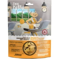 Lazy Kitty Chicken Recipe Air-Dried Grain-Free Cat Treats, 3-oz Bag