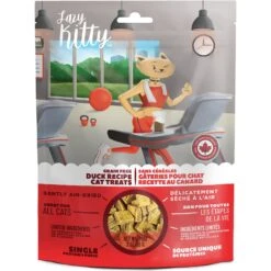 Lazy Kitty Duck Recipe Air-Dried Grain-Free Cat Treats, 3-oz Bag