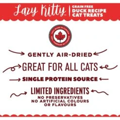 Lazy Kitty Duck Recipe Air-Dried Grain-Free Cat Treats, 3-oz Bag -Trixie || Catit || Nature's Miracle Shop 221533 pt2. AC SS1800 V1582138724