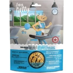 Lazy Kitty Salmon Recipe Air-Dried Grain-Free Cat Treats, 3-oz Bag