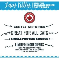 Lazy Kitty Salmon Recipe Air-Dried Grain-Free Cat Treats, 3-oz Bag -Trixie || Catit || Nature's Miracle Shop 221535 pt2. AC SS1800 V1582138756