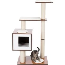 TRIXIE Avoca 48-in Modern Wooden Tower Cat Scratching Post