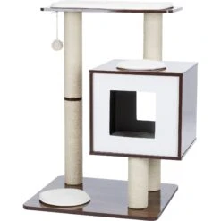 TRIXIE Inola 31-in Modern Wooden Tower Cat Scratching Post -Trixie || Catit || Nature's Miracle Shop 221701 pt2. AC SS1800 V1582062496