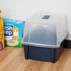 IRIS USA Enclosed With Front Door Flap & Scoop Cat Litter Box 18 IRIS USA Enclosed With Front Door Flap & Scoop Cat Litter Box -Trixie || Catit || Nature's Miracle Shop 231660 PT7. AC SS1800 V1680808960