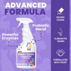 Unique Pet Care Sweet Tangerine Cat Odor + Stain Remover, 24-oz Bottle -Trixie || Catit || Nature's Miracle Shop 232913 PT3. AC SS1800 V1700689726