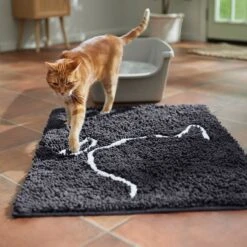 Frisco Microfiber Chenille Cat Silhouette Litter Mat -Trixie || Catit || Nature's Miracle Shop 235902 PT4. AC SS1800 V1676556246