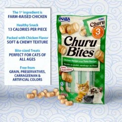 Inaba Churu Bites Chicken Recipe Wraps Tuna Recipe Grain-Free Cat Treats, 0.35-oz, Pack Of 3 -Trixie || Catit || Nature's Miracle Shop 235945 PT3. AC SS1800 V1636415582
