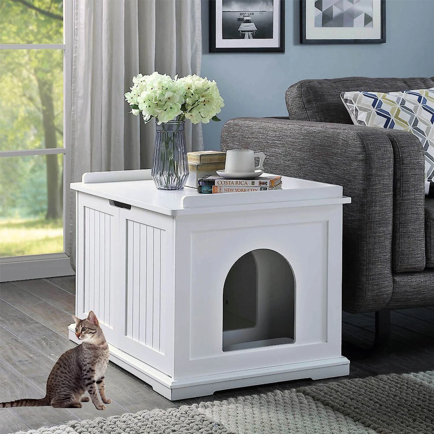 Unipaws Decorative Cat Litter Box Enclosure 3 Unipaws Decorative Cat Litter Box Enclosure
