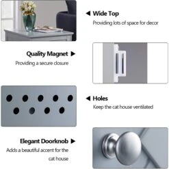 Unipaws Decorative Diamond-Design Cat Litter Box Enclosure -Trixie || Catit || Nature's Miracle Shop 241620 PT3. AC SS1800 V1701379453