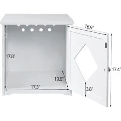 Unipaws Decorative Diamond-Design Cat Litter Box Enclosure -Trixie || Catit || Nature's Miracle Shop 241620 PT7. AC SS1800 V1628020267