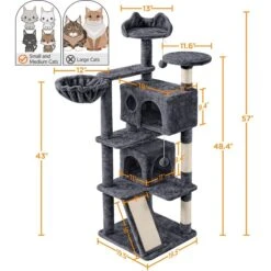 Yaheetech 57-in Plush Cat Tree & Condo 12 Yaheetech 57-in Plush Cat Tree & Condo -Trixie || Catit || Nature's Miracle Shop 242612 PT2. AC SS1800 V1680631018