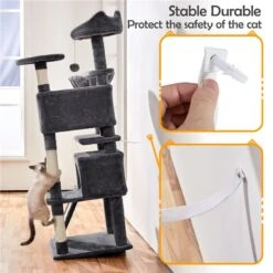 Yaheetech 57-in Plush Cat Tree & Condo 17 Yaheetech 57-in Plush Cat Tree & Condo -Trixie || Catit || Nature's Miracle Shop 242612 PT7. AC SS1800 V1680631081