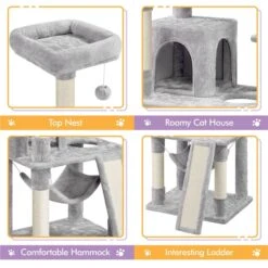 Yaheetech 60.5-in Plush Cat Tree & Condo -Trixie || Catit || Nature's Miracle Shop 242622 PT3. AC SS1800 V1686153742