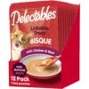 Hartz Delectables Bisque Non-Seafood Recipe Chicken & Beef Lickable Wet Cat Treats, 1.4-oz, Case Of 12