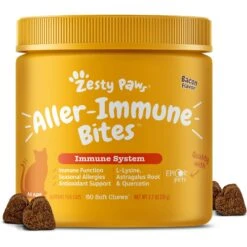 Zesty Paws Aller-Immune Bites Bacon Flavored Supplement For Cats