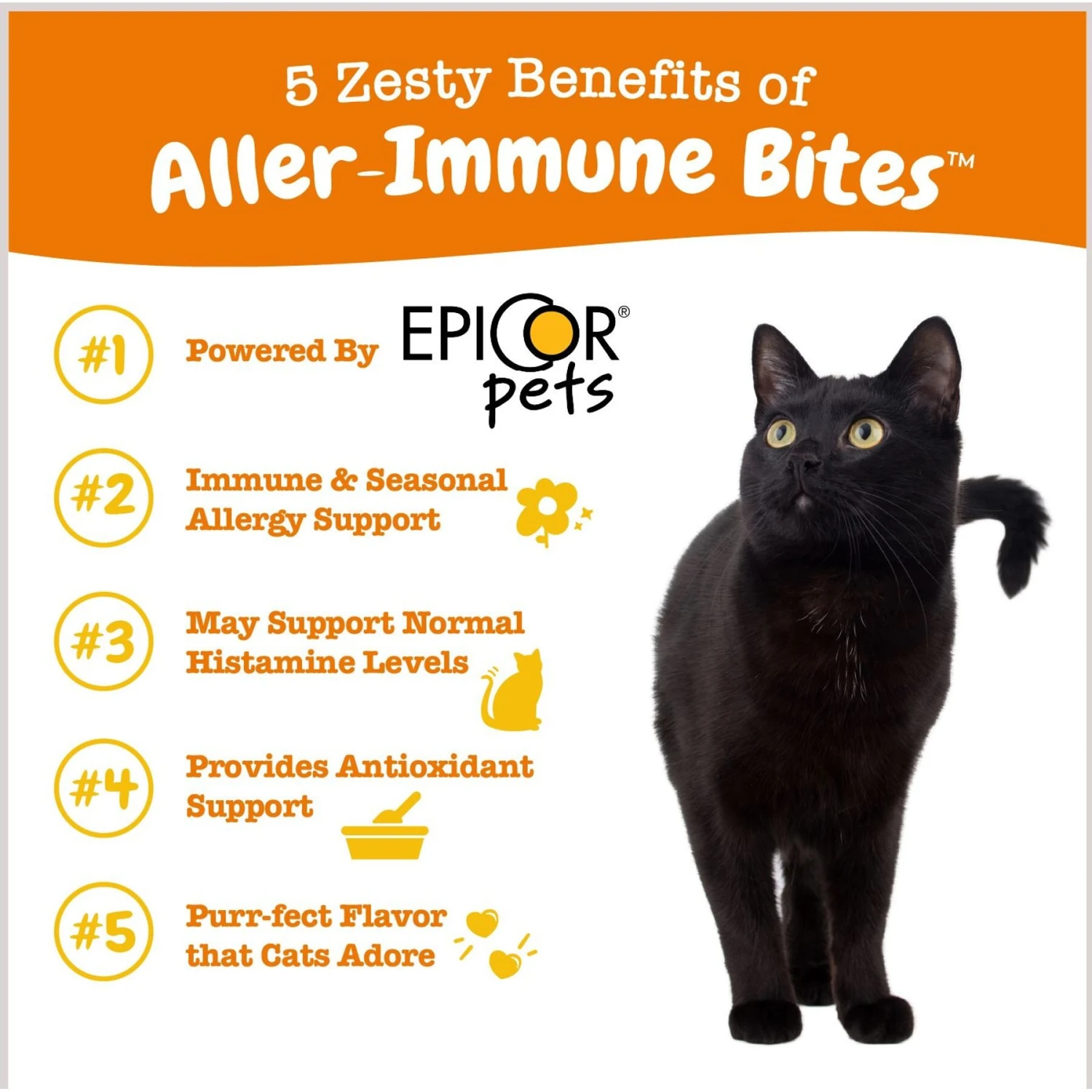 Zesty Paws Aller-Immune Bites Bacon Flavored Supplement For Cats 4 Zesty Paws Aller-Immune Bites Bacon Flavored Supplement For Cats - Image 2
