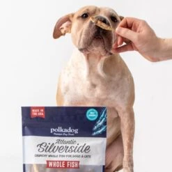 Polkadog Atlantic Silverside Crunchy Whole Fish Dehydrated Dog & Cat Treats, 2.5-oz Bag -Trixie || Catit || Nature's Miracle Shop 250595 PT1. AC SS1800 V1602310878