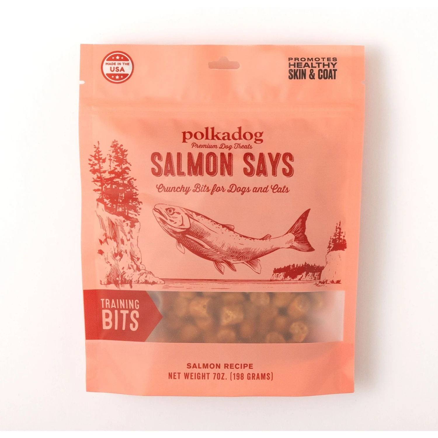 Polkadog Salmon Says Training Bits Crunchy Dehydrated Dog & Cat Treats 3 Polkadog Salmon Says Training Bits Crunchy Dehydrated Dog & Cat Treats