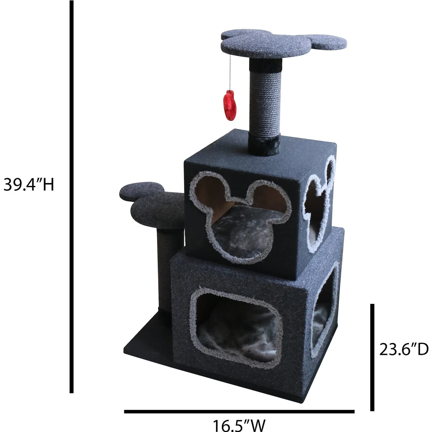 Penn-Plax Disney Cubical 39.4-in Felt Cat Tree & Condo 8 Penn-Plax Disney Cubical 39.4-in Felt Cat Tree & Condo - Image 6