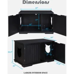 Sweet Barks Wooden Washroom Bench Cat Litter Box Enclosure -Trixie || Catit || Nature's Miracle Shop 258683 PT3. AC SS1800 V1603834294