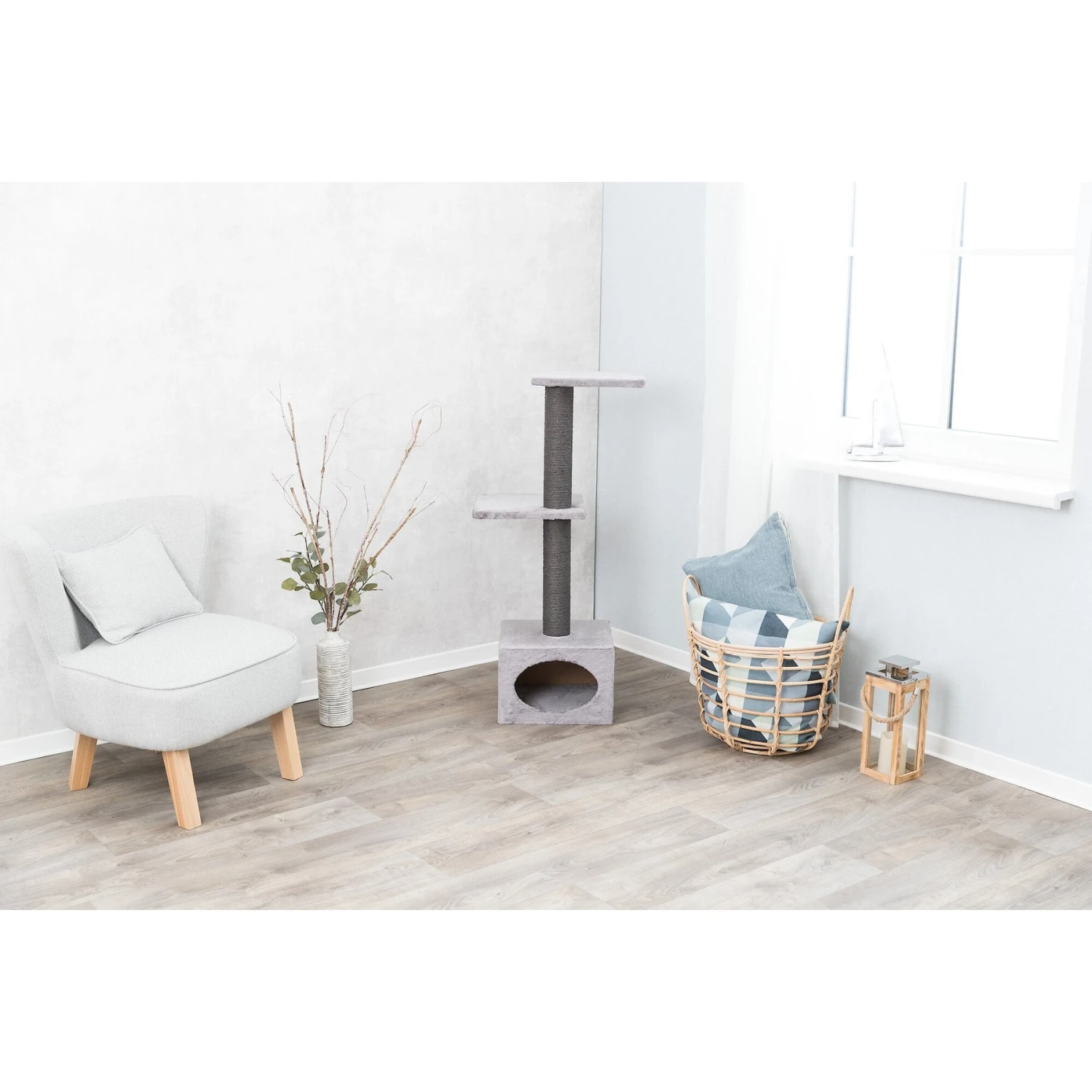 TRIXIE Badalona 43-in Plush & Sisal Cat Tree & Condo 5 TRIXIE Badalona 43-in Plush & Sisal Cat Tree & Condo - Image 3