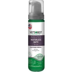 Vet's Best Flea & Tick Prevention Waterless Bath Cat Shampoo, 8-oz Bottle