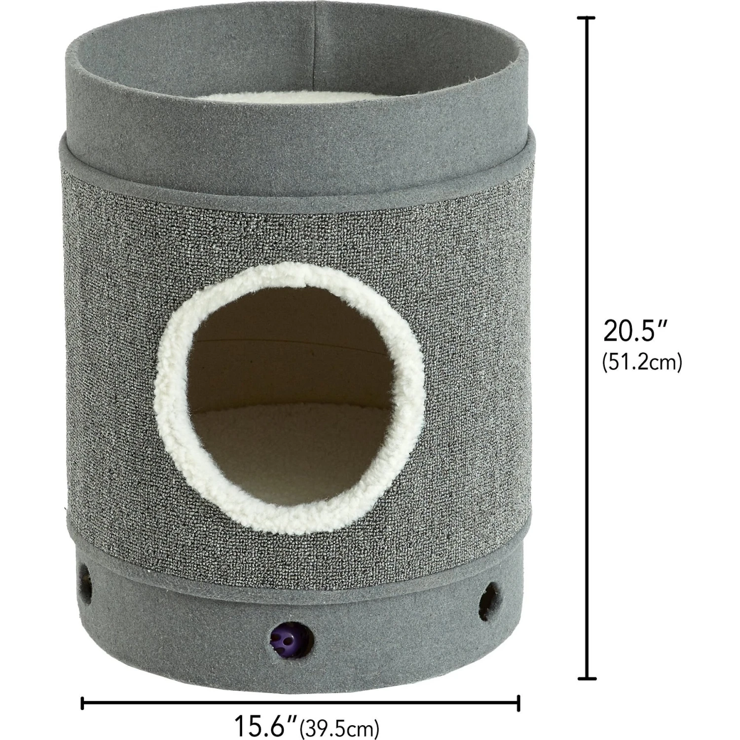 Two By Two The Hawthorn 20.5-in Felt Cat Condo, Grey 4 Two By Two The Hawthorn 20.5-in Felt Cat Condo, Grey - Image 2