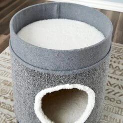 Two By Two The Hawthorn 20.5-in Felt Cat Condo, Grey 8 Two By Two The Hawthorn 20.5-in Felt Cat Condo, Grey -Trixie || Catit || Nature's Miracle Shop 261415 PT2. AC SS1800 V1606148510
