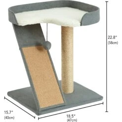 Two By Two The Bonzai Play 'N Perch 22.8-in Felt Cat Perch, Grey 6 Two By Two The Bonzai Play 'N Perch 22.8-in Felt Cat Perch, Grey -Trixie || Catit || Nature's Miracle Shop 261417 PT1. AC SS1800 V1606148243