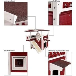 Petsfit Outdoor Cat House With Scratching Pad 8 Petsfit Outdoor Cat House With Scratching Pad -Trixie || Catit || Nature's Miracle Shop 261509 PT2. AC SS1800 V1605653808