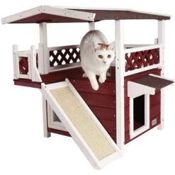 Petsfit Outdoor Cat House With Scratching Pad 9 Petsfit Outdoor Cat House With Scratching Pad -Trixie || Catit || Nature's Miracle Shop 261509 PT4. AC SS1800 V1605660405