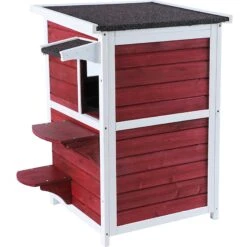 Petsfit 2-Story Weatherproof Outdoor Cat House 10 Petsfit 2-Story Weatherproof Outdoor Cat House -Trixie || Catit || Nature's Miracle Shop 261512 PT3. AC SS1800 V1605666924