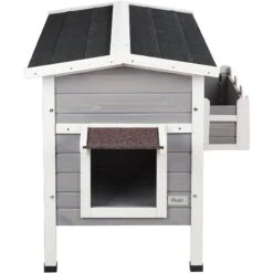 Petsfit Weatherproof Outdoor Cat House With Stairs 10 Petsfit Weatherproof Outdoor Cat House With Stairs -Trixie || Catit || Nature's Miracle Shop 261514 PT2. AC SS1800 V1605665518