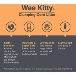 Rufus & Coco Wee Kitty Unscented Clumping Corn Cat Litter -Trixie || Catit || Nature's Miracle Shop 261674 PT2. AC SS1800 V1605655640