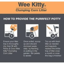 Rufus & Coco Wee Kitty Unscented Clumping Corn Cat Litter -Trixie || Catit || Nature's Miracle Shop 261674 PT6. AC SS1800 V1605667021