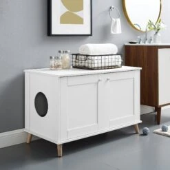 Sam's Pets Becky 24.5-in Cat Tree End Table & Litter Box Enclosure, White 16 Sam's Pets Becky 24.5-in Cat Tree End Table & Litter Box Enclosure, White -Trixie || Catit || Nature's Miracle Shop 261880 PT7. AC SS1800 V1635094904