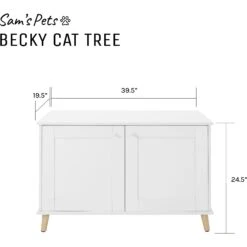 Sam's Pets Becky 24.5-in Cat Tree End Table & Litter Box Enclosure, White 17 Sam's Pets Becky 24.5-in Cat Tree End Table & Litter Box Enclosure, White -Trixie || Catit || Nature's Miracle Shop 261880 PT8. AC SS1800 V1635094935