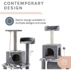 Sam's Pets Dazzle 47-in Cat Scratching Tree, Gray -Trixie || Catit || Nature's Miracle Shop 261898 PT4. AC SS1800 V1635094647