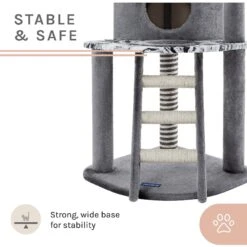 Sam's Pets Dazzle 47-in Cat Scratching Tree, Gray -Trixie || Catit || Nature's Miracle Shop 261898 PT5. AC SS1800 V1635016917