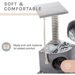 Sam's Pets Dazzle 47-in Cat Scratching Tree, Gray -Trixie || Catit || Nature's Miracle Shop 261898 PT6. AC SS1800 V1635015400