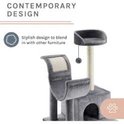 Sam's Pets Submarine 60-in Gray Hard Box Cat Tree, Gray -Trixie || Catit || Nature's Miracle Shop 261902 PT4. AC SS1800 V1635017485