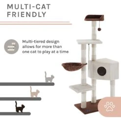 Sam's Pets Sam 54-in Cat Tree, White 14 Sam's Pets Sam 54-in Cat Tree, White -Trixie || Catit || Nature's Miracle Shop 261906 PT3. AC SS1800 V1635017478
